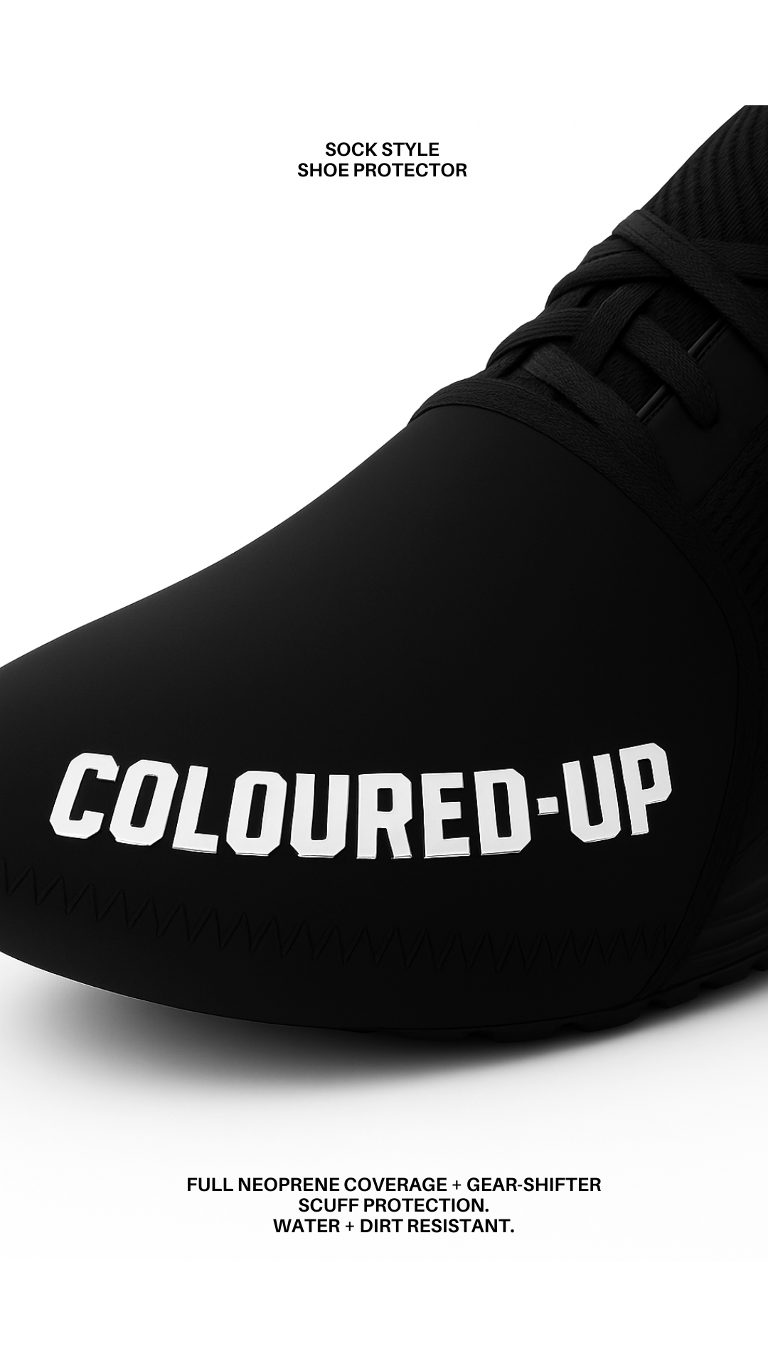 Sock style shoe protector - Logo